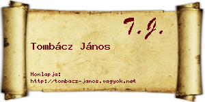 Tombácz János névjegykártya